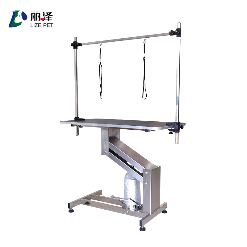 Hydraulic Pet Grooming Table - Stainless Steel Base
