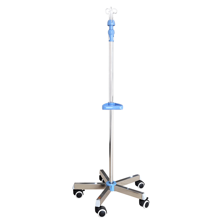 ACR floor type stainless steel infusion stand (with wheels) with adjustable height