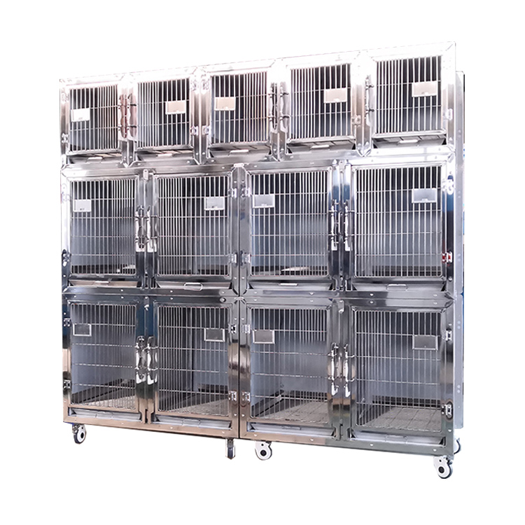 Stackable and mobile super large veterinary cages large, small and medium size combinations vet cage are available for sale