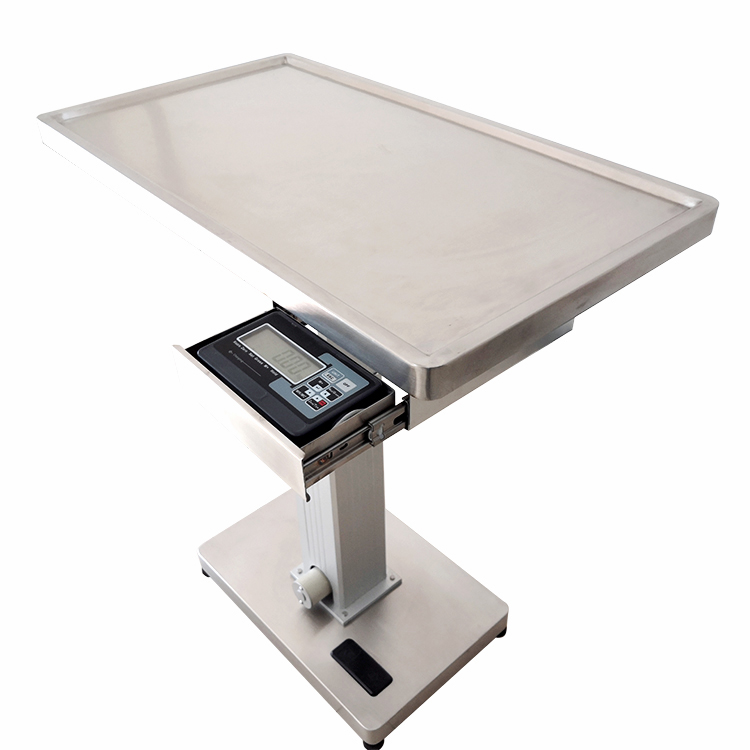 Electric lift stainless steel weighing table Veterinary examination table