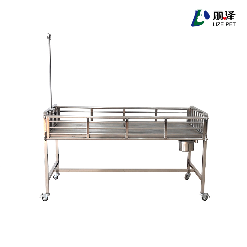 Stainless steel movable railing infusion table