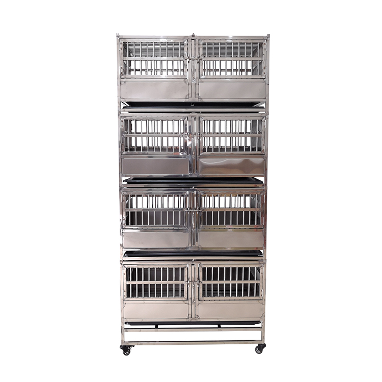Stainless steel folding brood cage can be connected to warm light equipment